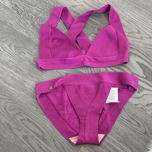 Herve Leger Fuchsia Bikini Set